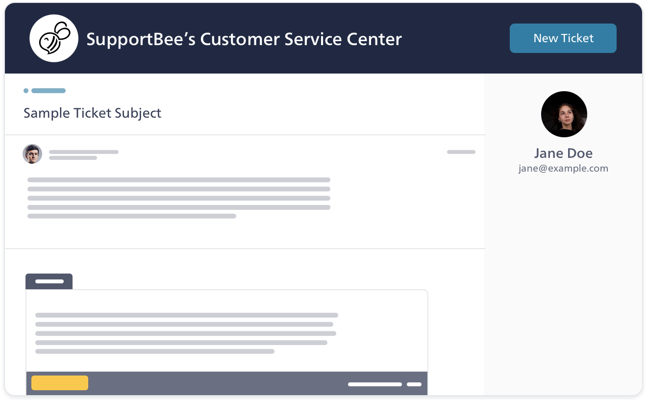 Your customers can send you new support tickets or reply to existing ones