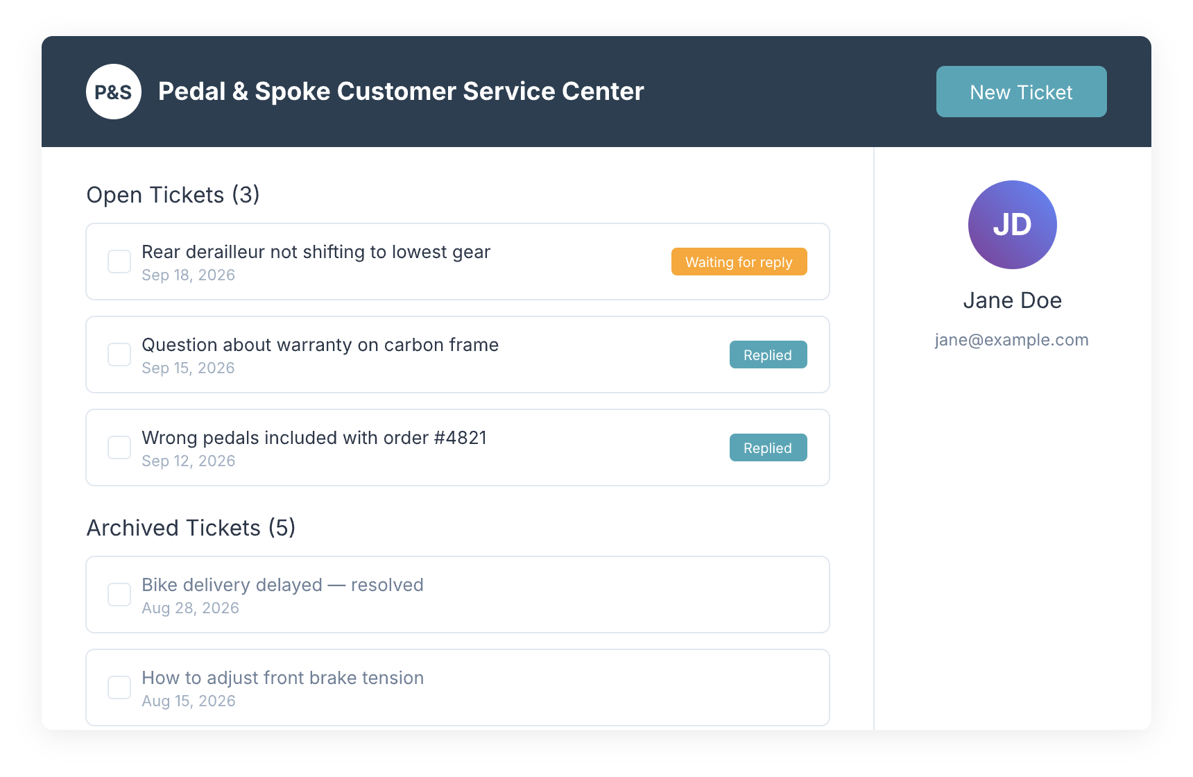 Customer Portal enables online ticket tracking