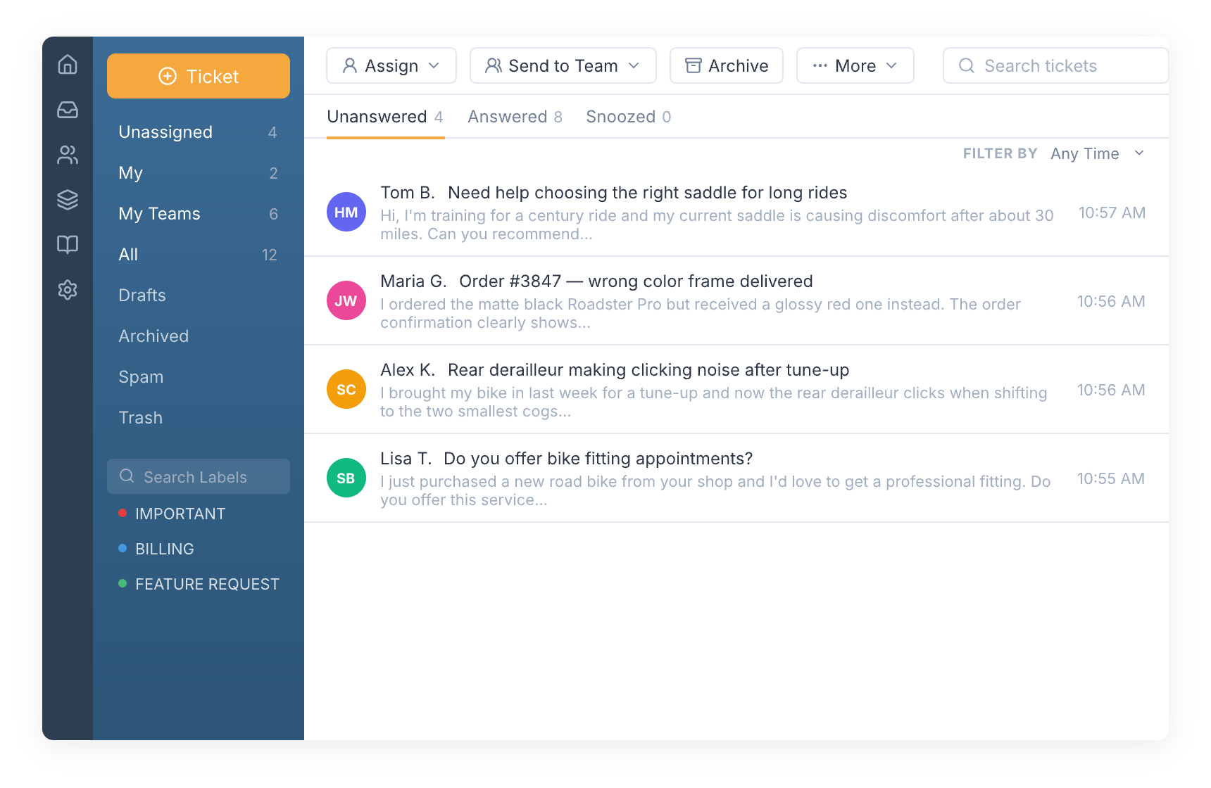 Team Inbox turns emails into tickets