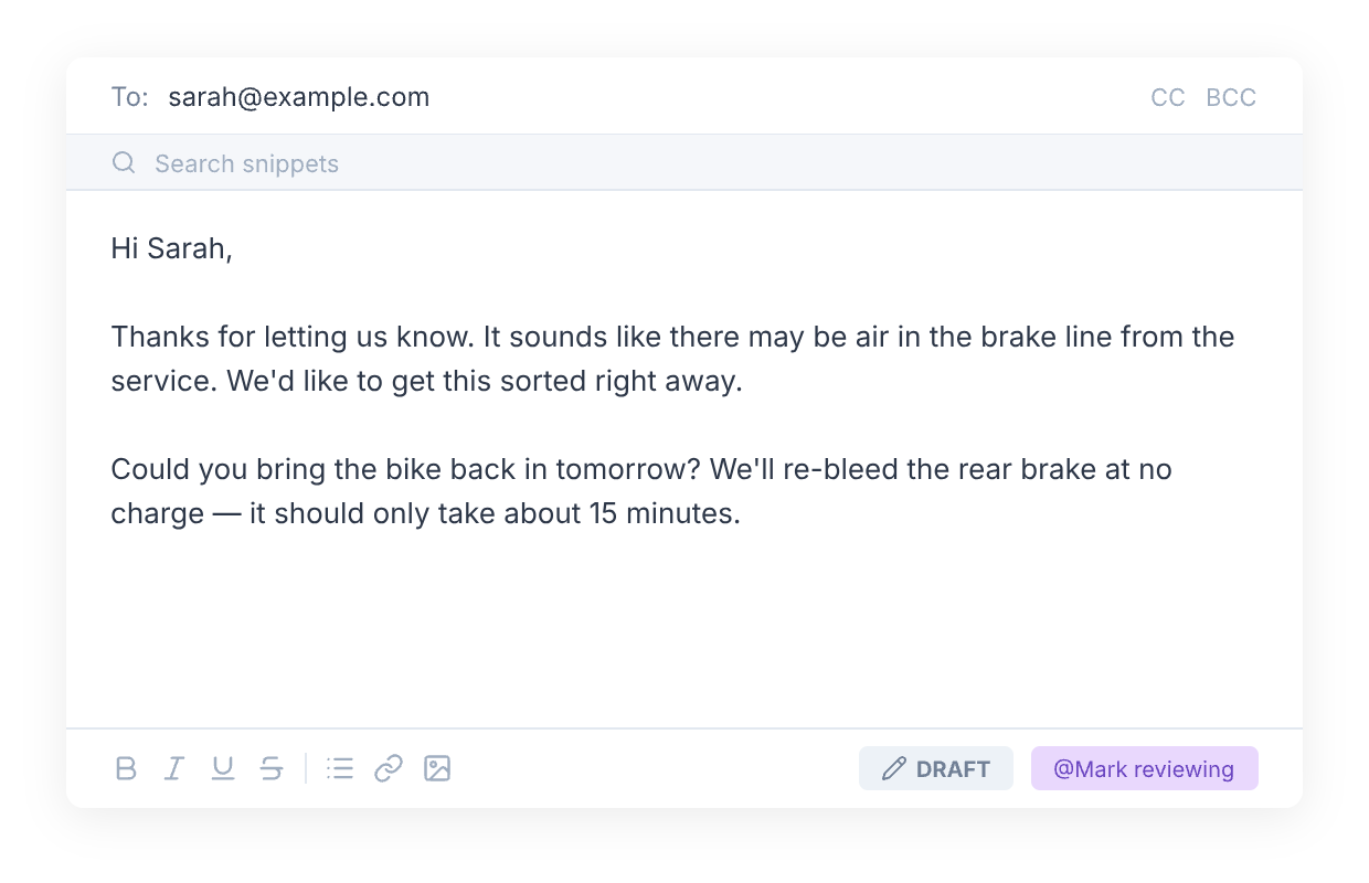 Draft Replies